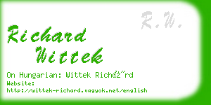 richard wittek business card